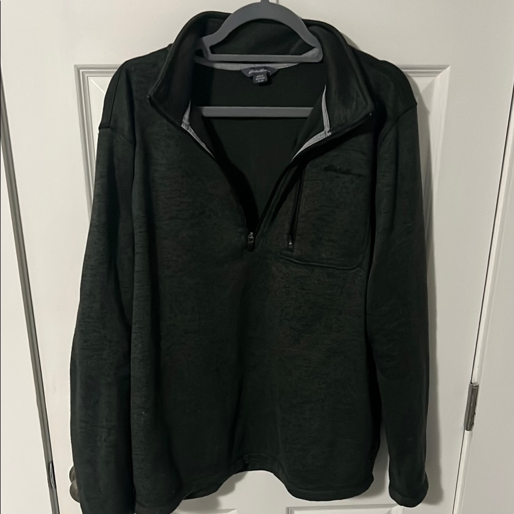 Eddie Bauer Green Zip Up Sweater Fleece